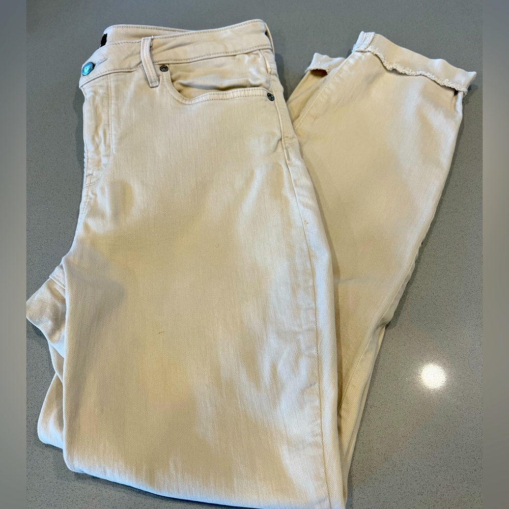 NYDJ cream cropped denim